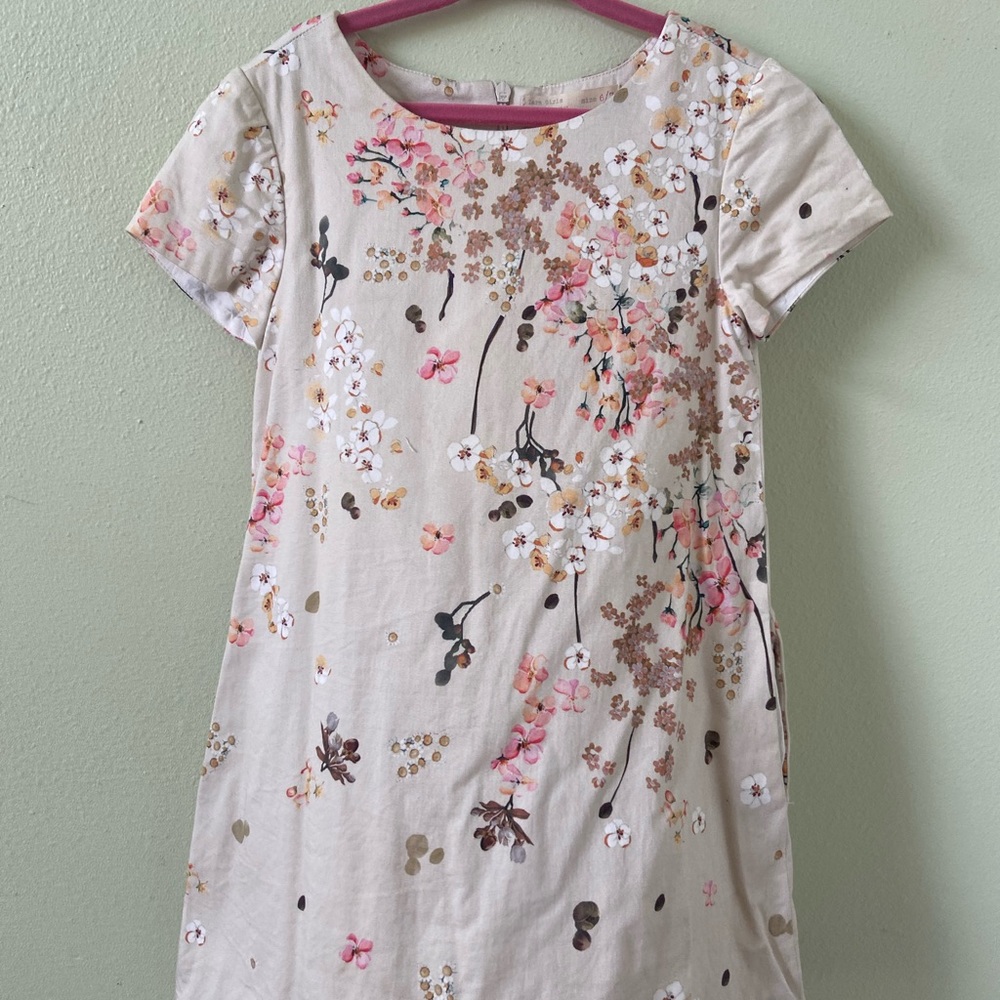 Zara girls shift floral dress 6-7